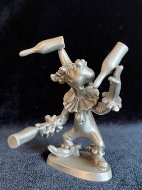 Disney Goofy Clown Juggler 3" Large Figurine Hudson Fine Pewter #3863 Rare HTF